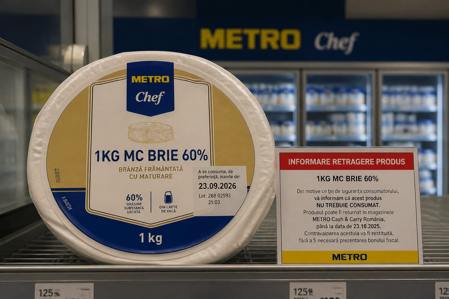 METRO retrage un lot de brânză Brie din cauza bacteriei Listeria