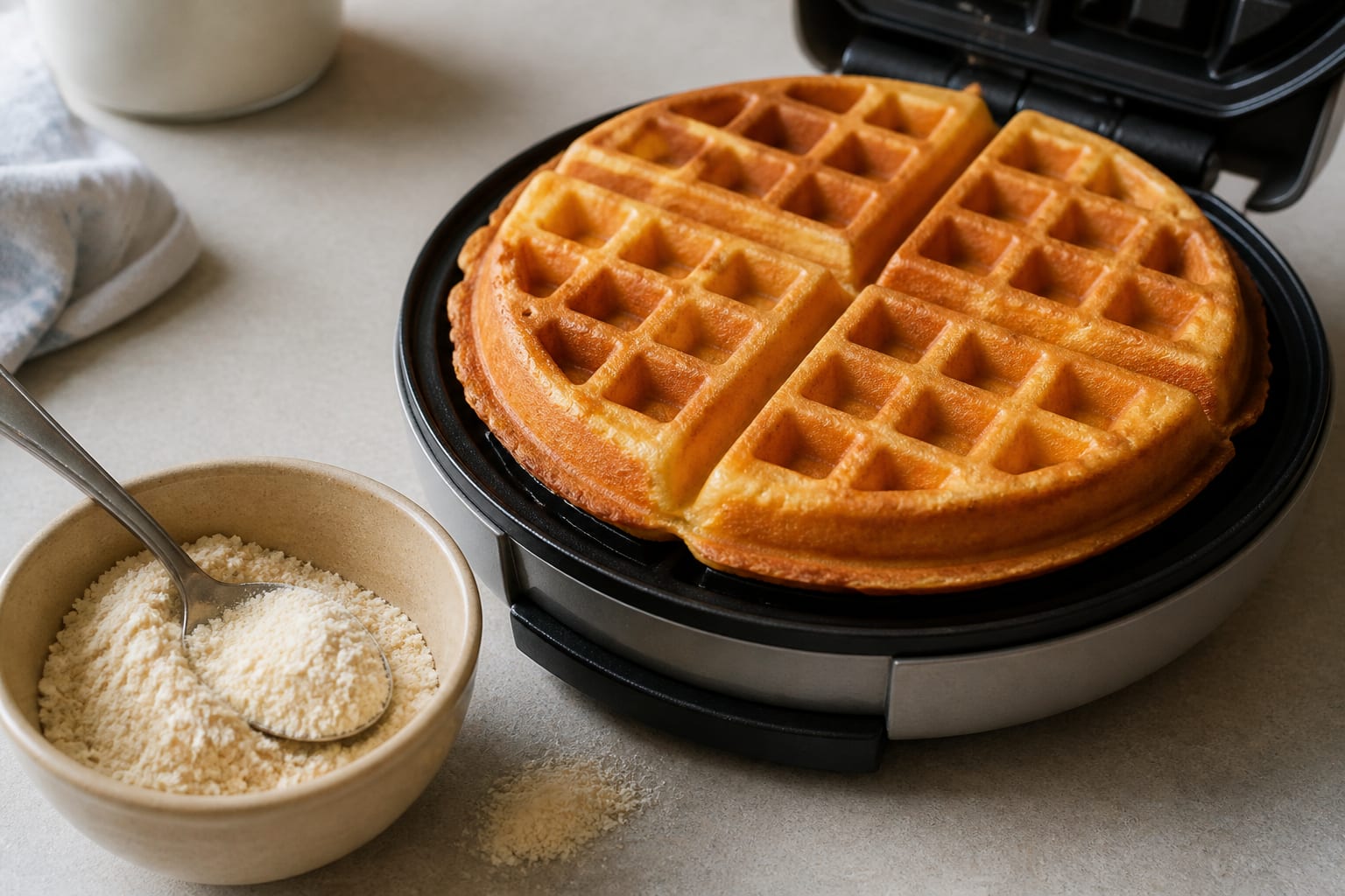 Pudra de lapte maltat poate rumeni uniform waffles, clătitele și fursecurile